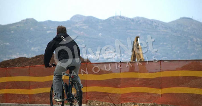 φθορίζον δίχτυ σήμανσης έργων